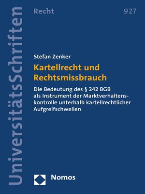 cover image of Kartellrecht und Rechtsmissbrauch
